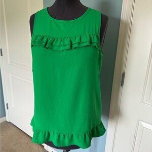Sleeveless MTS Boutique Blouse with Ruffle